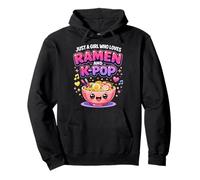 Just A Girl Who Loves Ramen and K-Pop Kawaii Girls Sweat à Capuche