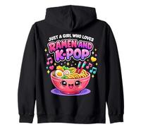 Just A Girl Who Loves Ramen and K-Pop Kawaii Girls Sweat à Capuche