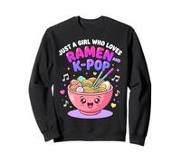 Just A Girl Who Loves Ramen and K-Pop Kawaii Girls Sweatshirt