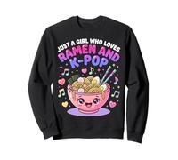 Just A Girl Who Loves Ramen and K-Pop Kawaii Girls Sweatshirt