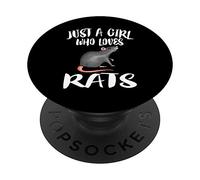 Just A Girl Who Loves Rats PopSockets Support et Grip pour Smartphones et Tablettes