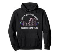 Just a Girl Who Loves Roller Coasters Rose/Violet Summer Sweat à Capuche