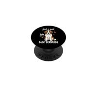 Just A Girl Who Loves Saint Bernard PopSockets PopGrip Adhésif