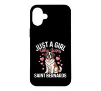 Just A Girl Who Loves Saint Bernard - St Bernard Mom Coque pour iPhone 16 Plus