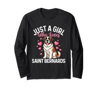 Just A Girl Who Loves Saint Bernard - St Bernard Mom Manche Longue