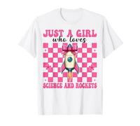 Just A Girl Who Loves Science and Rockets Ingénieur aérospatial T-Shirt