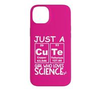 Just a Girl Who Loves Science Cute Girls Science Teacher Coque pour iPhone 14 Plus