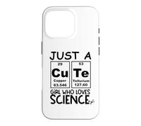 Just a Girl Who Loves Science Cute Girls Science Teacher Coque pour iPhone 16 Pro