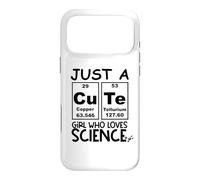 Just a Girl Who Loves Science Cute Girls Science Teacher Coque pour iPhone 17 Pro Max