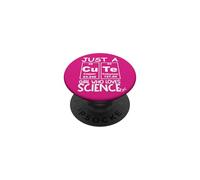 Just a Girl Who Loves Science Cute Girls Science Teacher PopSockets PopGrip Adhésif