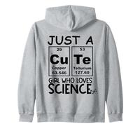 Just a Girl Who Loves Science Cute Girls Science Teacher Sweat à Capuche