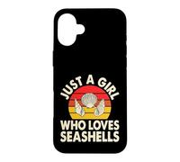Just a Girl Who Loves Seashells Ocean Lover, Cadeau pour Homme et Femme Coque pour iPhone 16 Plus