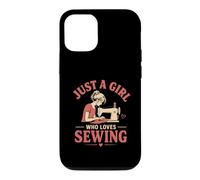 Just A Girl Who Loves Sewing Lover Design Funny Sewing Lover Coque pour iPhone 12/12 Pro
