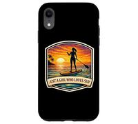 Just A Girl Who Loves Sup Woman Stand up Paddleboard Cute Coque pour iPhone XR
