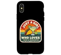 Just A Girl Who Loves Tacos and Margaritas Mexican Women Fun Coque pour iPhone X/XS