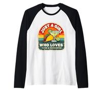 Just A Girl Who Loves Tacos And Margaritas Mexican Women Fun Manche Raglan