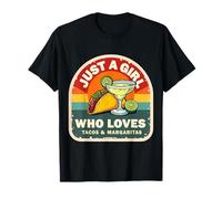 Just A Girl Who Loves Tacos and Margaritas Mexican Women Fun T-Shirt