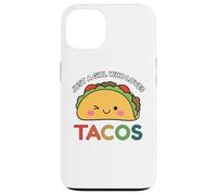 Just A Girl Who Loves Tacos Mexican Food Lover Men Women Coque pour iPhone 13