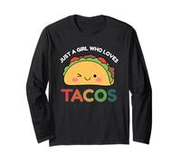 Just A Girl Who Loves Tacos Mexican Food Lover Men Women Manche Longue