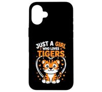 Just A Girl Who Loves Tigers Motif Tigre Mignon Coque pour iPhone 16 Plus