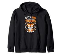 Just A Girl Who Loves Tigers Motif Tigre Mignon Sweat à Capuche