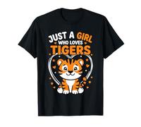 Just A Girl Who Loves Tigers Motif Tigre Mignon T-Shirt