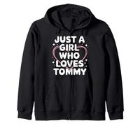 Just A Girl Who Loves Tommy T-Shirt Cute Tommy Sweat à Capuche