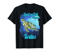 Just A Girl Who Loves Turtles Amoureux de Tortues de mer Femmes Enfants T-Shirt