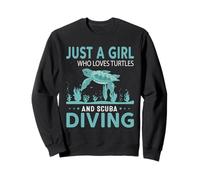 Just A Girl Who Loves Turtles and Scuba Diving Dive Diver Sweatshirt
