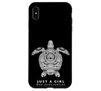Just A Girl Who Loves Turtles Cadeau Géométrique Tortue Art Deco Coque pour iPhone XS Max