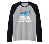 Just a Girl Who Loves Whale Sharks Cute Whale Shark Manche Raglan