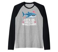 Just a Girl Who Loves Whale Sharks Cute Whale Shark Manche Raglan