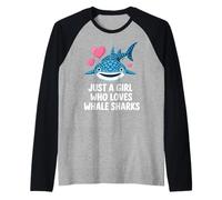 Just a Girl Who Loves Whale Sharks Cute Whale Shark Manche Raglan