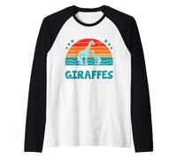 Just A Girl Who Really Loves Girafes Manche Raglan