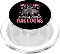 Just A Girl Who Really Loves Raccoons PopSockets PopGrip pour MagSafe