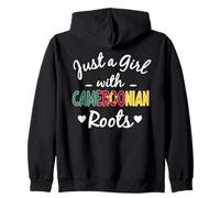 Just A Girl With Camerounian Roots Pride Cameroun Femmes Sweat à Capuche