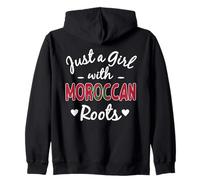 Just A Girl with Moroccan Roots Pride Maroc Woman Sweat à Capuche