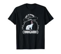 Just A Human Who Loves Rhinelander Rabbits Design Vintage T-Shirt