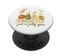 Just a Jolly Goose Christmas Watercolor Parade PopSockets PopGrip Adhésif