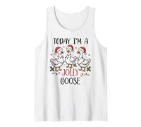 Just a Jolly Goose Silly Christmas Festive Goose on Loose Débardeur