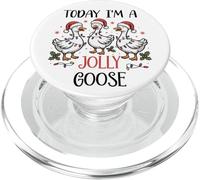 Just a Jolly Goose Silly Christmas Festive Goose on Loose PopSockets PopGrip pour MagSafe