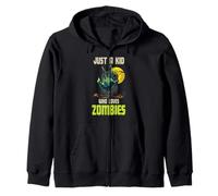 Just A Kid Who Loves Zombie - Amusant Halloween Garçon Fille Sweat à Capuche