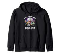 Just A Kid Who Loves Zombie - Amusant Halloween Garçon Fille Sweat à Capuche