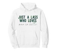 Just A Lass Who Loves Men in Kilts Mème de Kilt écossais Amusant Sweat à Capuche