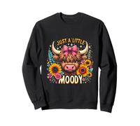 Just A Little Moody Highland Cows - Amoureuse de Vache - pour Femmes et Filles Sweatshirt