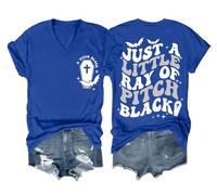 Just A Little Ray of Pitch Black Shirt Funny Halloween Little Ray of Pitch Chemise noire unisexe, bleu saphir, M