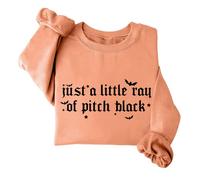 Just A Little Ray Of Pitch Sweat-shirt noir amusant Halloween Spooky Season Shirt Unisexe, Hami Orange, 3XL