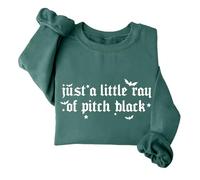 Just A Little Ray Of Pitch Sweat-shirt noir amusant Halloween Spooky Season Shirt Unisexe, Vert, 3XL