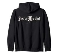 Just A Nineties Girl Retro Gothic Woman Nostalgie Vibe Sweat à Capuche