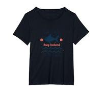 Just A Poissons Being Emotional at The Beach Zodiac T-Shirt, Femme Grandes Tailles, Noir, 4X